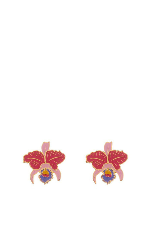 Mini catleya earrings